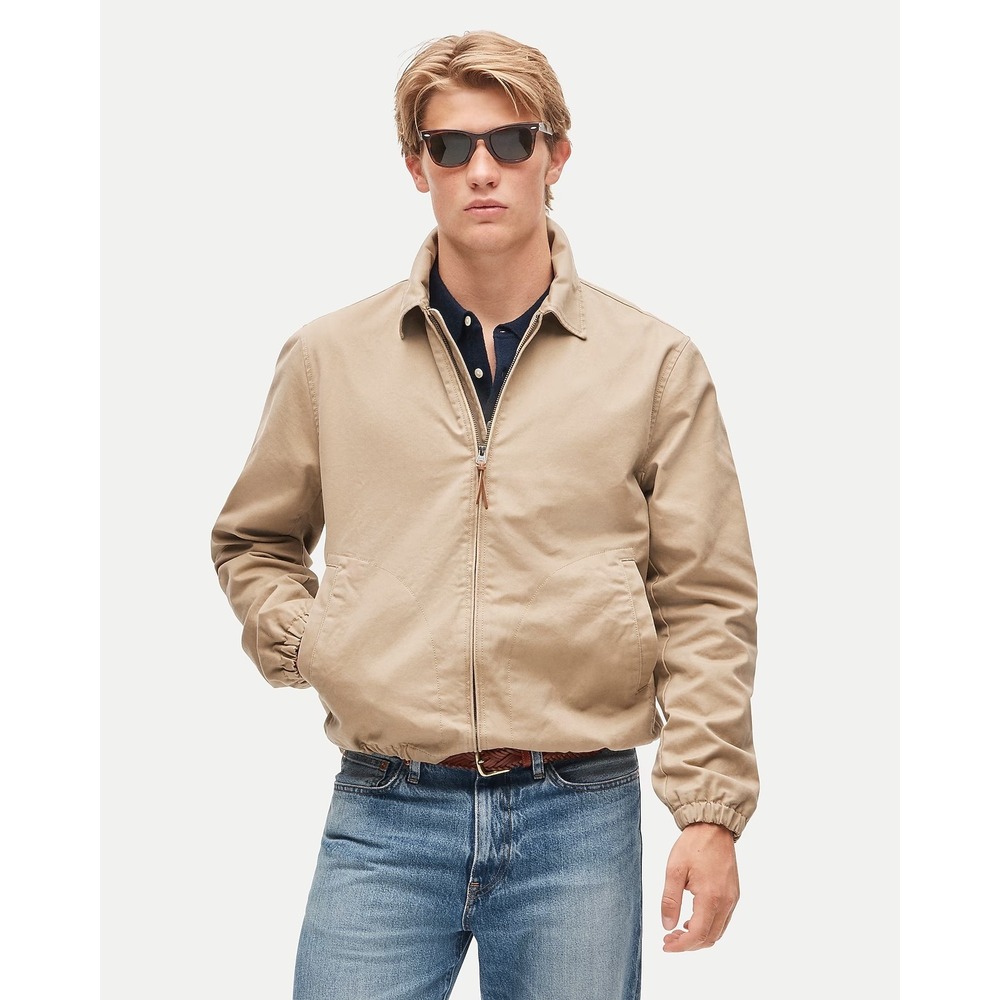 J. Crew Harrington jacket cotton twill in Commander Khaki NWT Size Large